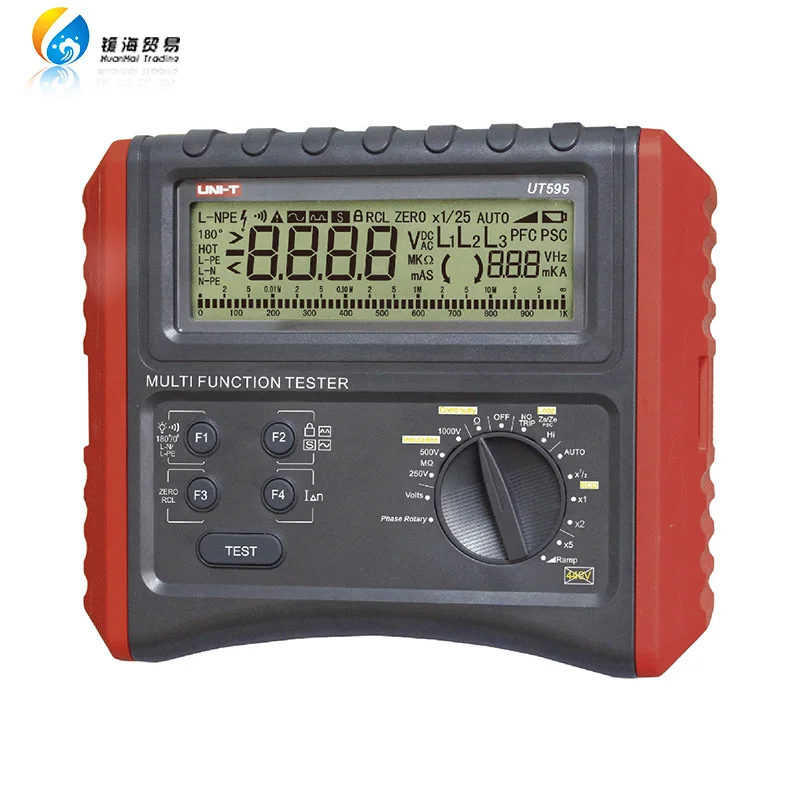 

Multi-function Loop Impedance/Line Impedance/Phase/RCD/Voltage Tester, Datalogger, Unit UT595