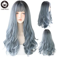 7jhh wig lolita wig womens wave ombre brown black layer hair heat resistant long cosplay synthetic wigs