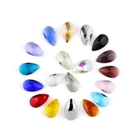 waterdrop glass drip bead crystal teardrop pendant diy make women high quality crystal charm earrings jewelry accessories