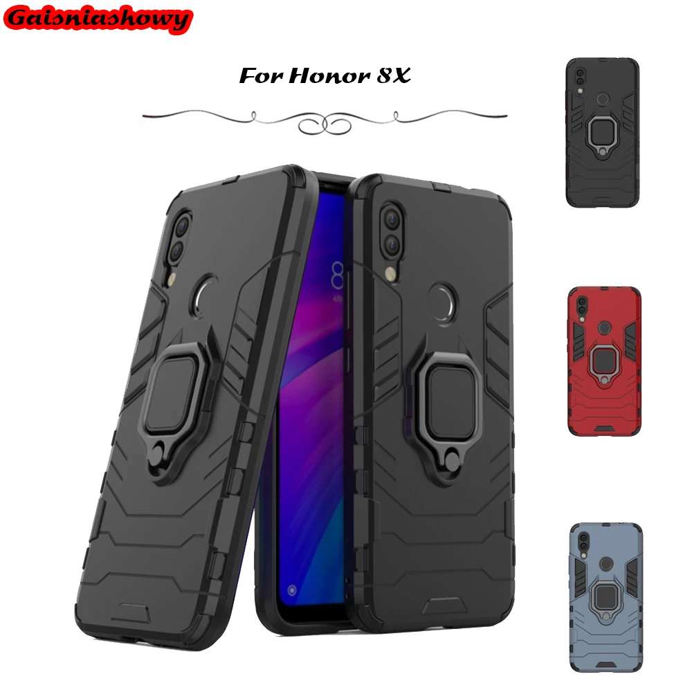 Ударопрочный защитный чехол для huawei Honor 8X магнитный автомобильный держатель
