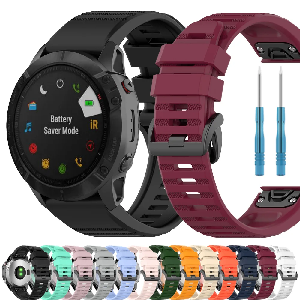 

Ремешок для Garmin Fenix 6 6X Pro 5X 5 Plus 3HR ремешок Forerunner 935 S60 быстросъемный ремешок 26 мм 22 мм спортивный силиконовый браслет