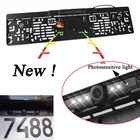 Новинка! Авто 12В видеорегистратор в зеркале заднего вида Камера резервного копирования 5 светодиодный  светочувствительная лампа Ночное видение ЕС номерной знак рамка парковочная Камера