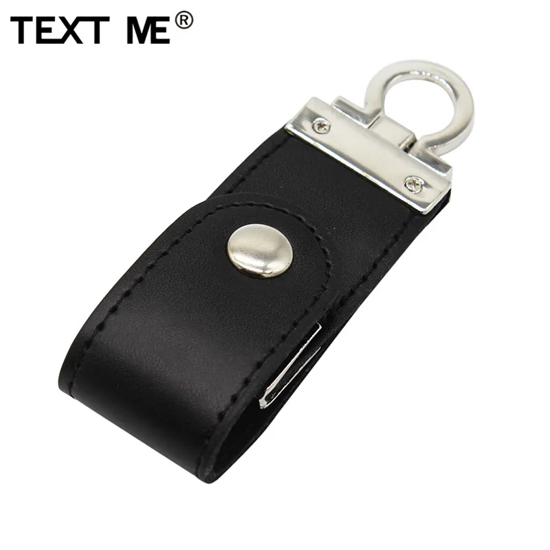 Usb флеш-накопитель TEXT ME коричневый черный кожаный с цепочкой для ключей usb 2 0 4 ГБ 8