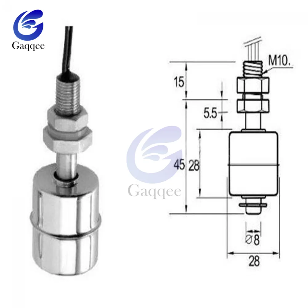 Вертикальный внутренний Поплавковый сенсорный выключатель из нержавеющей стали