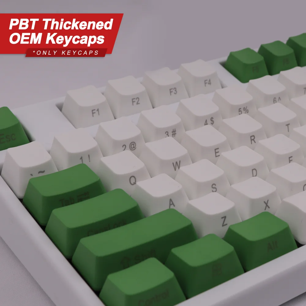 Cheese Green Keycaps for Mechanical Keyboard Customize PBT OEM Profile 108 Keys Suit for GK61 SK61 Anne Pro 2 PC Game