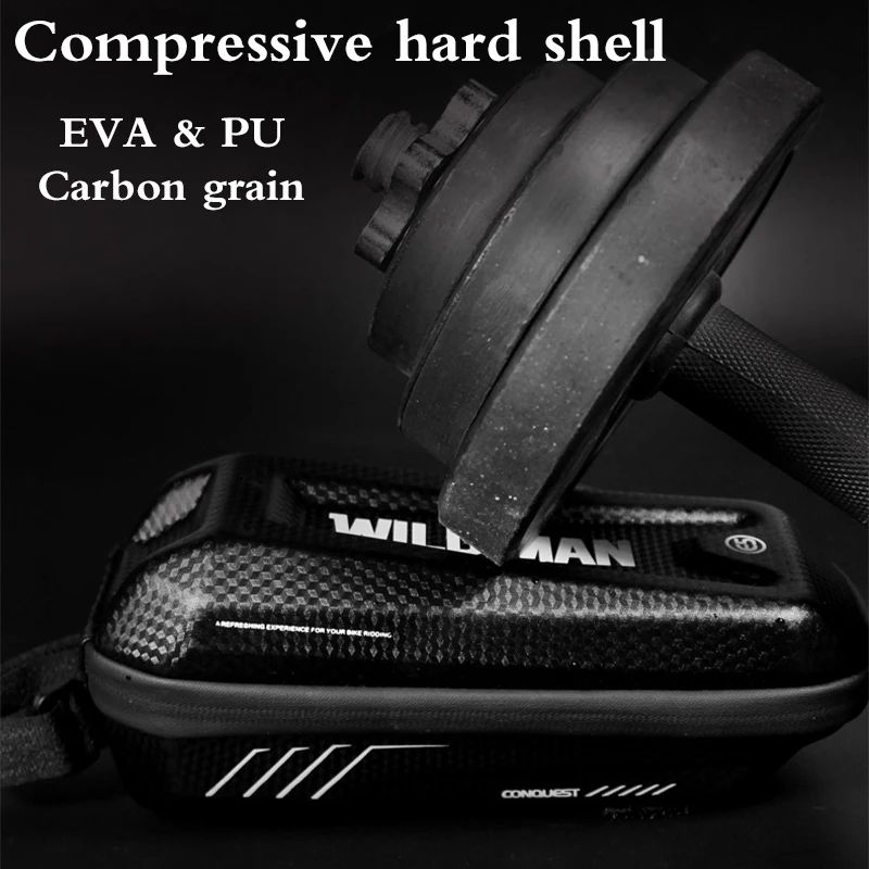 

WILD MAN Bicycle Top Tube Front Bag MTB Road bike Anti Pressure Shock Rainproof Bag Cycling Accessories E5