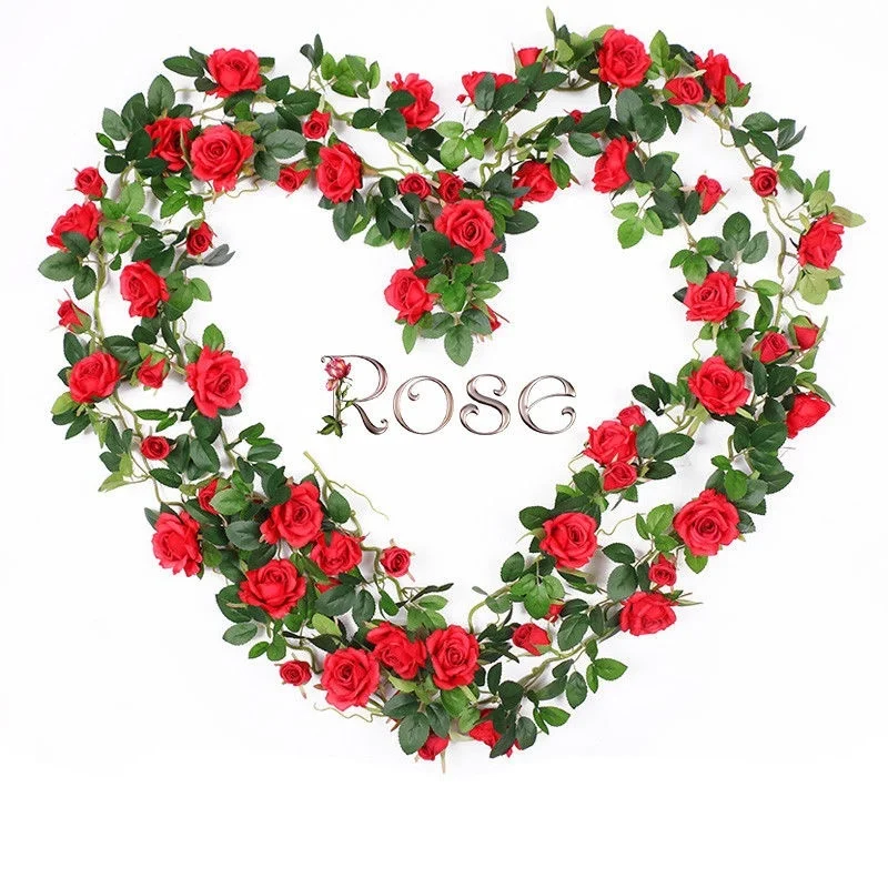 Гирлянда из искусственных цветов 240 см искусственные шелковые цветы розы