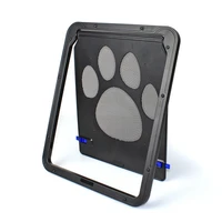 abs pet gate door kit dog cat flap door nylon mesh for small dogs cats flap doors magnetic reduce noise pet supplies