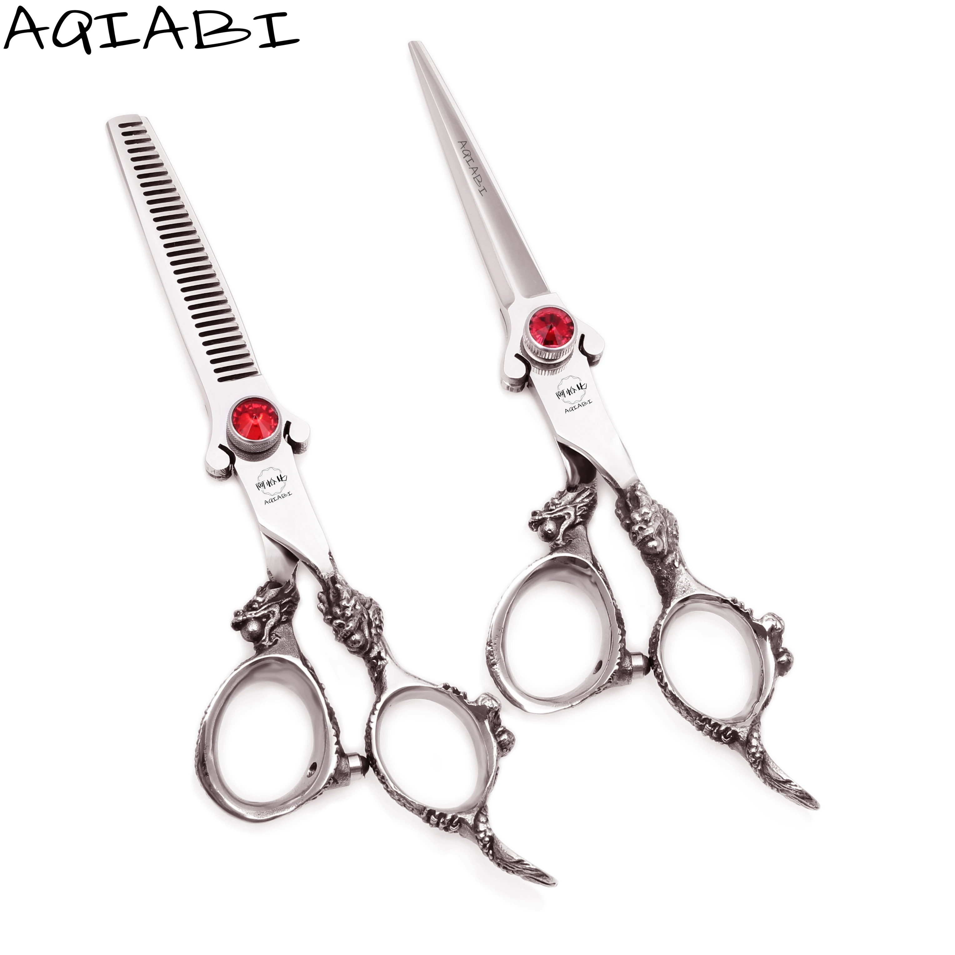 

Ножницы для стрижки волос 6 дюймов AIQABI, японские 440C стандартные ножницы, набор ножниц для стрижки волос, салонные ножницы высокого качества ...