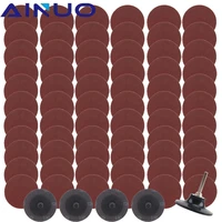 60pcs 3 sanding disc r type quick change discs grinding wheel abrasive tool with 14 holder rust paint removal surface