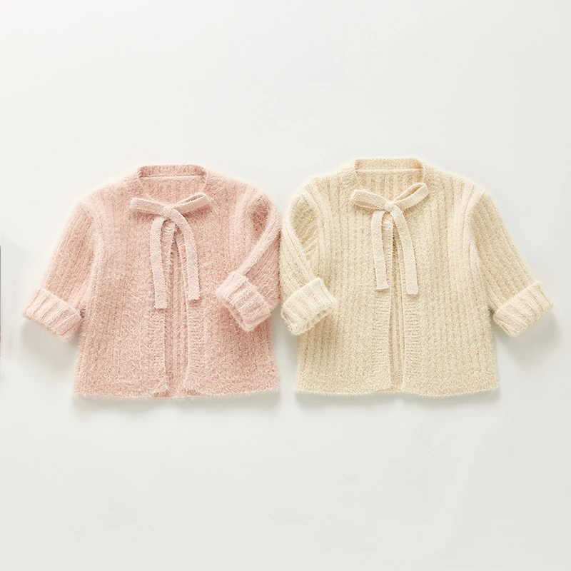 Baby Clothing Newborn Infant Baby Girls Cardigan Sweater Fur Woolen Kids Sweater Coat Autumn Winter Toddler Cardigans For Gir
