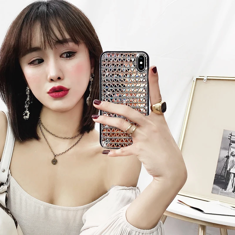 

Luxury Glitter Rhinestone Plating Soft TPU Cover For iPhone 6 6S 7 8 Plus X 10 XR XS 11 Pro Max Case Crystal Bling Diamond Cases