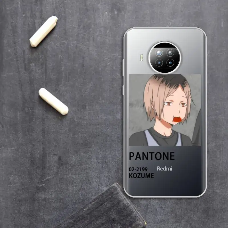 

karasuno high haikyuu volleyball team pantone Phone Case Transparent for Xiaomi Redmi note 10 t 8 9 pro lite 11