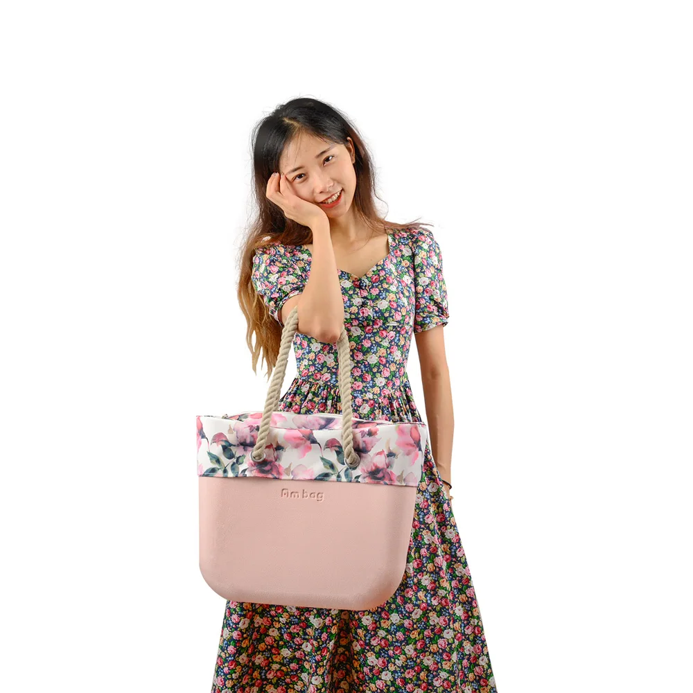 

Новинка, Классическая сумка Ambag Obag O, корпус из ЭВА с красочной внутренней отделкой, длинные ручки из пеньковой веревки для девушек и женщин, Осень-зима, ручная сумочка «сделай сам»