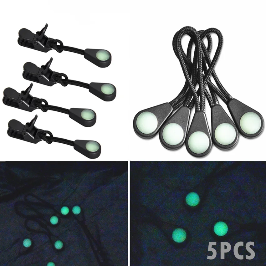 

Hiking Zipper Pull Ideal Kit Marker Ultra-Bright Glow In The Dark Night for Coats Jackets Rucksacks Tent Zippers