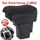Подлокотник для Ford Focus 2 MK2, 2005-2011, подлокотник, центральная консоль, с кожаной опорой, 2006, 2007, 2008, 2009