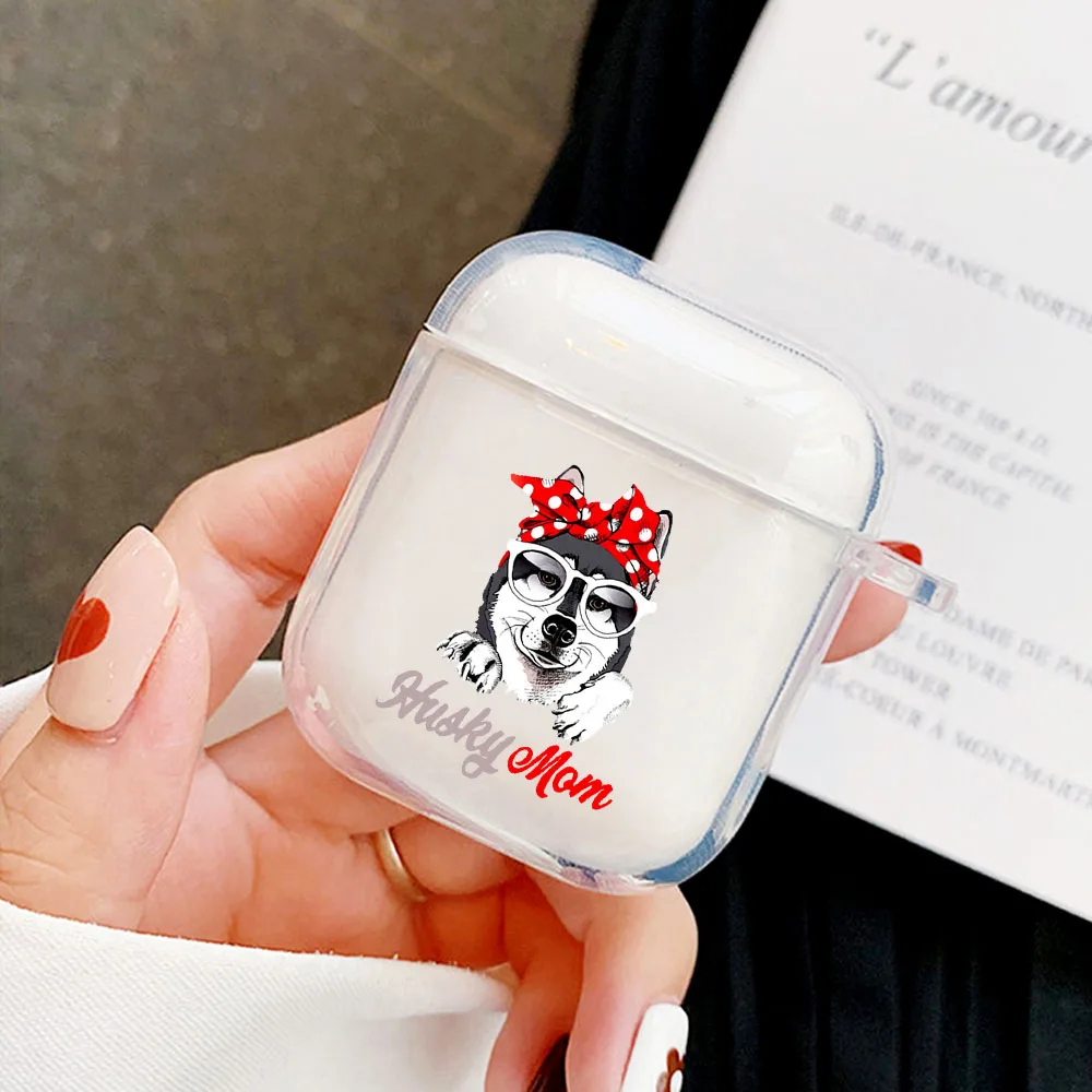 

Cartoon French bulldog Collie Super Cute Corgi Soft Clear Airpod Case for Airpods 1 2 Cover Wireless Bluetooth Earphone Coque