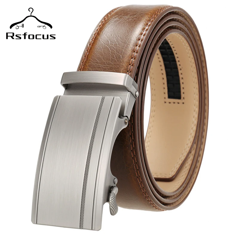 

Повседневный мужской ремень, Роскошный дизайнерский черный коричневый ремень для мужчин из коровьей кожи, кожаный ремень с автоматической ...