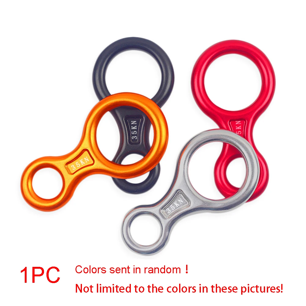 Descender 8 Ring Pull Force Safe Magnalium Outdoor Rock Climbing Slow Descent Device Random Accessories Escape Rope | Спорт и