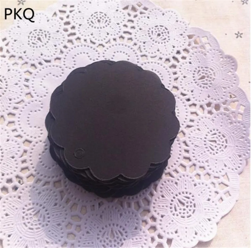 50 шт. 6 см круглая зубчатая крафт-бумага подарочная бирка круглый диск оформление