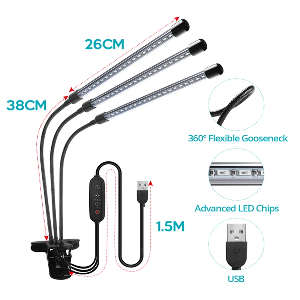 Светодиодное освещение для растений красный и синий полный спектр двойная