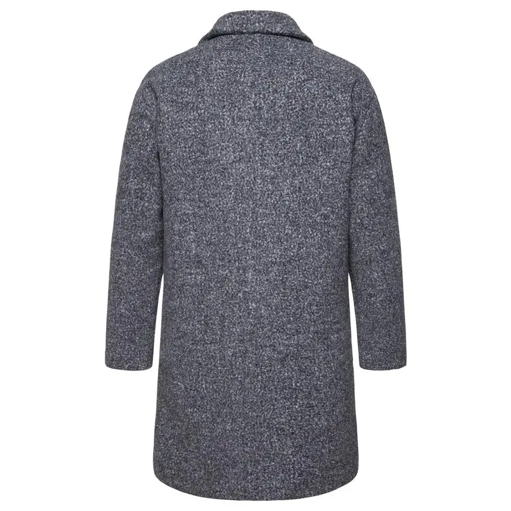 Зимнее шерстяное пальто 2019 мужское Новое повседневное Однотонное полупальто |