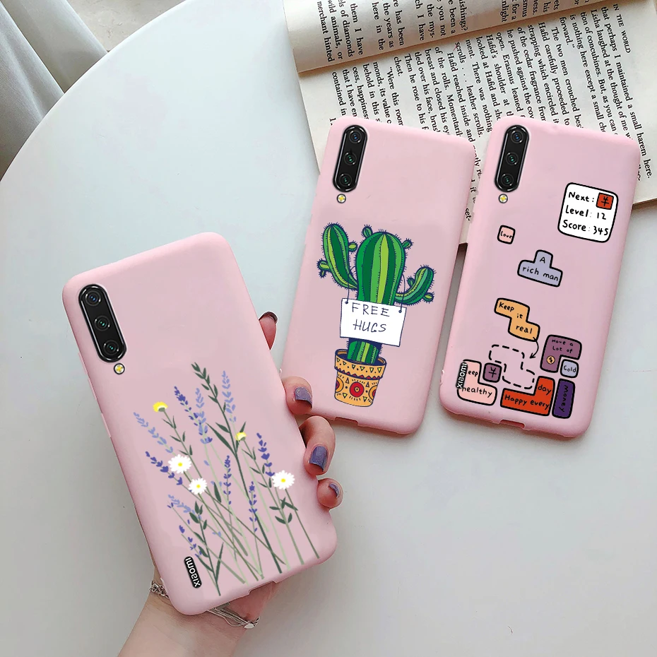 Чехол для Xiaomi MI A3 силиконовый матовый Мягкий чехол из ТПУ задняя крышка чехлы