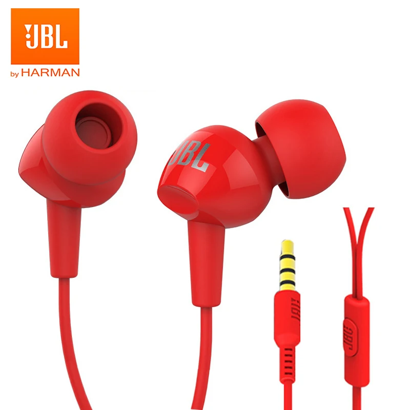 JBL C100Si оригинальные 3 5 мм Проводные стереонаушники Насыщенные басы музыкальная