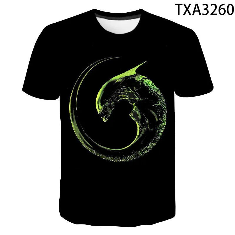 

2021 New Alien Summer T-shirt Men Women Children 3D Printed T shirts Fashion Tops Boy Girl Kids Summer Short Sleeve Cool Tees