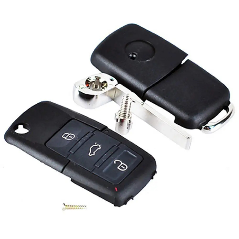 

Remote Key Fob Case 4 Buttons Shell Uncut Blade for Vehicles Replacement
