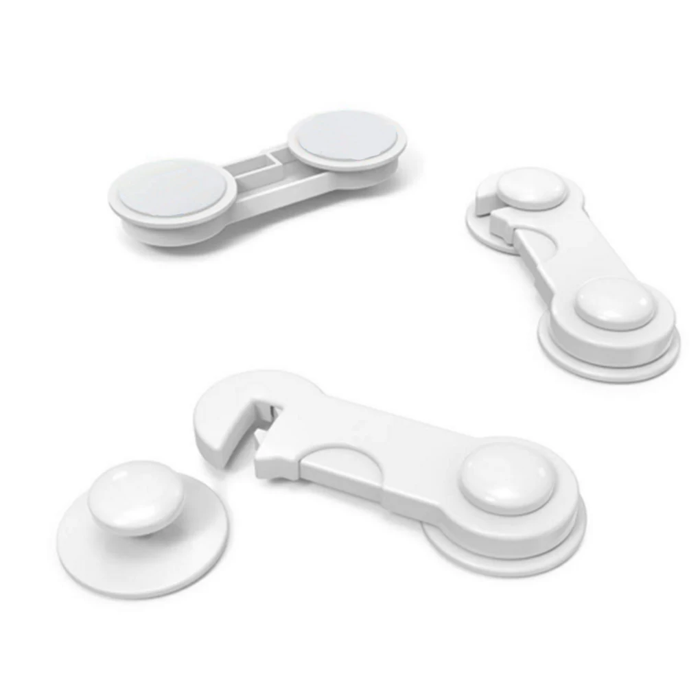 Пластиковые замки для дверей и ящиков детской безопасности однотонные