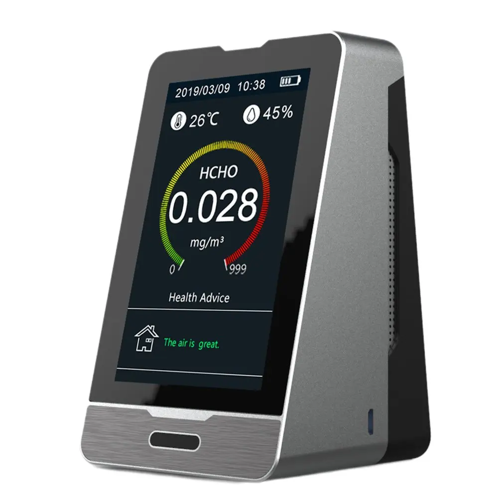 

DM73B WIFI 4.3 Inch LED Display PM2.5 PM1.0 PM10 Temperature Humidity CO2 HCHO TOVC Detector Intelligent Detect Tool