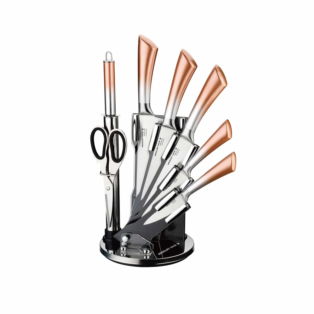 8 шт. набор кухонных ножей из нержавеющей стали градиентная цветная ручка с