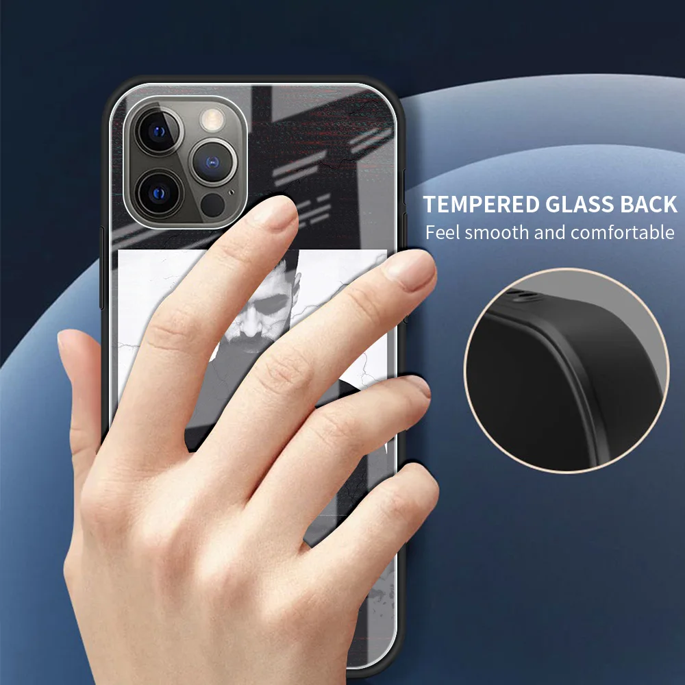 Стеклянный чехол для телефона Apple iPhone 11 7 12 Pro 13 Mini XR X 8 6 6S Plus XS Max SE закаленный Funda Hajime