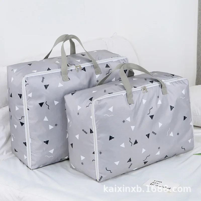 

Cartoon Oxford Cloth Quilt Storage Bag Household Dustproof Clothes Telescopic Storage Bag Large Capacity Travel Storage Bag
