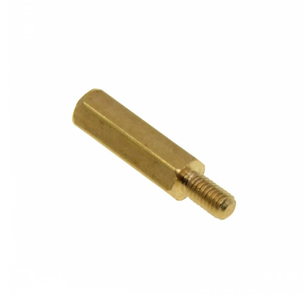 100PCS brass standoff M6x25+8 Male Female Brass Standoff Spacer Hexagonal Stud PCB Computer PC Motherboard Spacer L=25MM