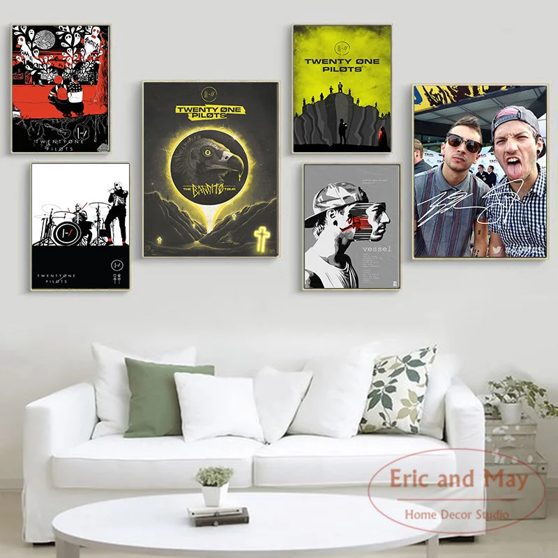 

Twenty One Pilots Rock Music Band Poster And Print Vintage Decor Picture Canvas Painting Room Decoration Aesthetic Plakat