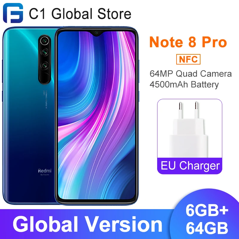 Смартфон Xiaomi Redmi Note 8 Pro 6+64ГБ | Мобильные телефоны и аксессуары