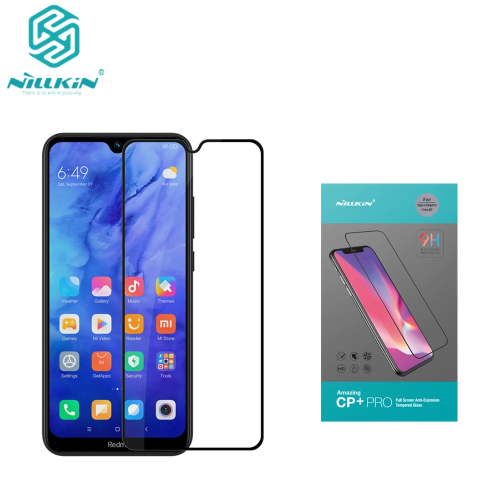 Для Xiaomi Redmi Note 8T CP + PRO Полное покрытие закаленное стекло 9H 2.5D изогнутая защита