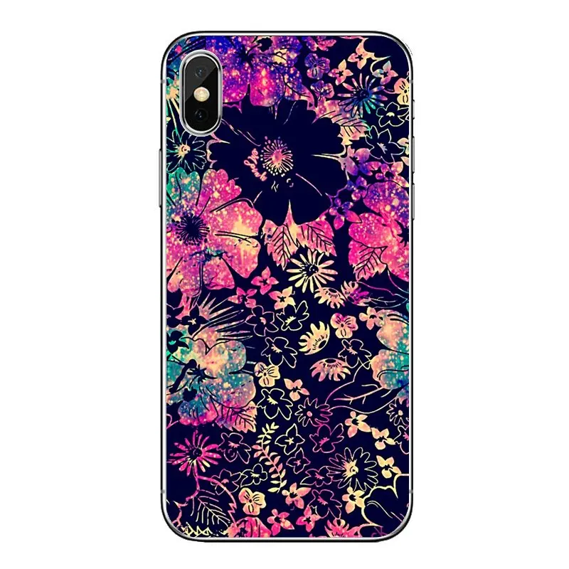 Soft Silicone TPU Case Beautiful Neon Flowers phone Wallpaper For Samsung Galaxy A5 A6 A7 A8 A9 J4 J5 J7 J8 2017 2018 Plus Prime |