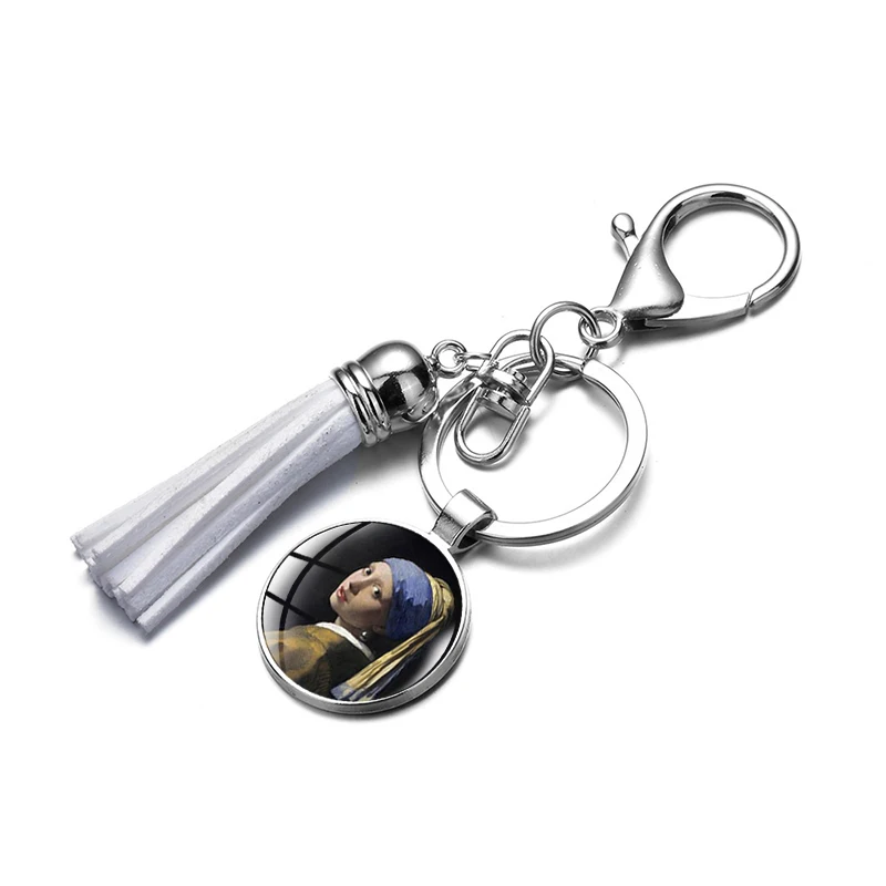 Азиатских красивые Одуванчик брелок прелестное растение из кабошона и