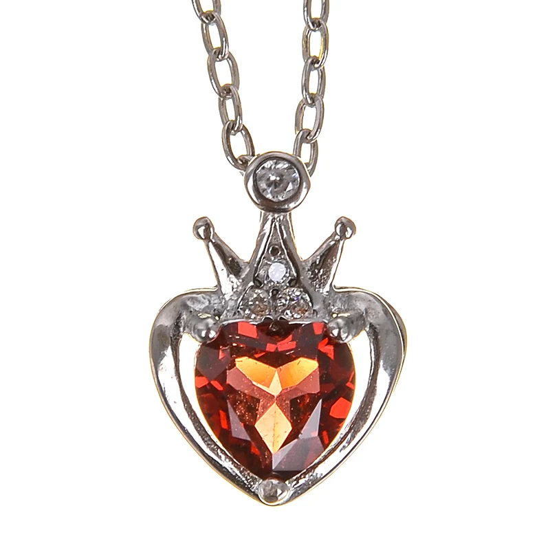 LeeChee 100% подвеска в форме натурального граната 0 5 карат Настоящее серебро 925 пробы