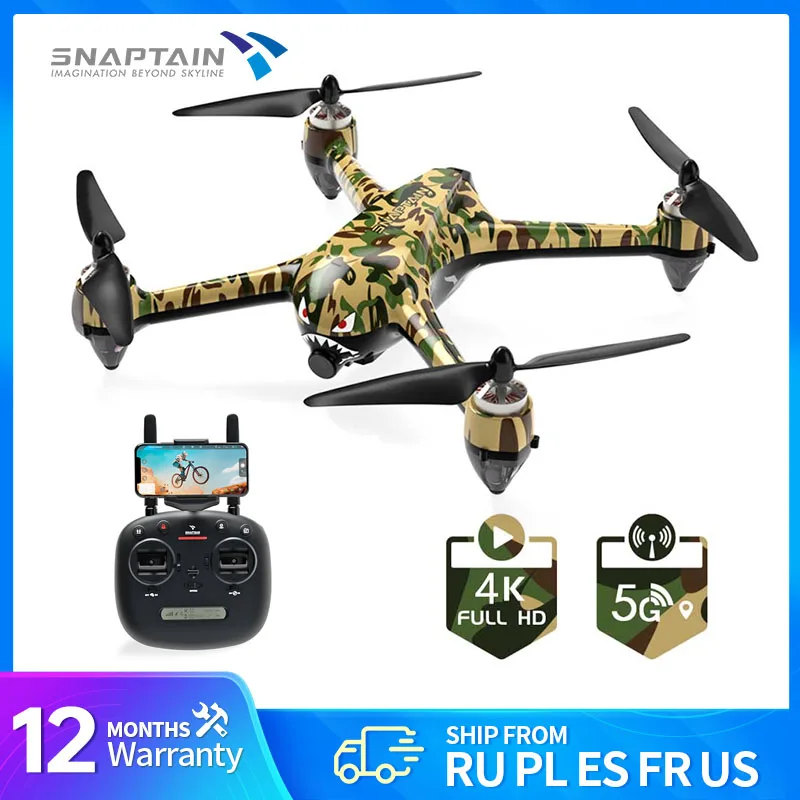 

SNAPTAIN 4k profesional camera drone 5G WiFi GPS Drone HD FPV RC drone Camera Hight Hold wide angle RC Quadcopter RTF Dron toy