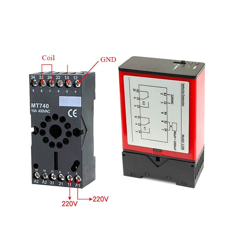 

AC220V Dual Channel Vehicle Loop Detector Sensor for barrier swing sliding gate opener car parking System