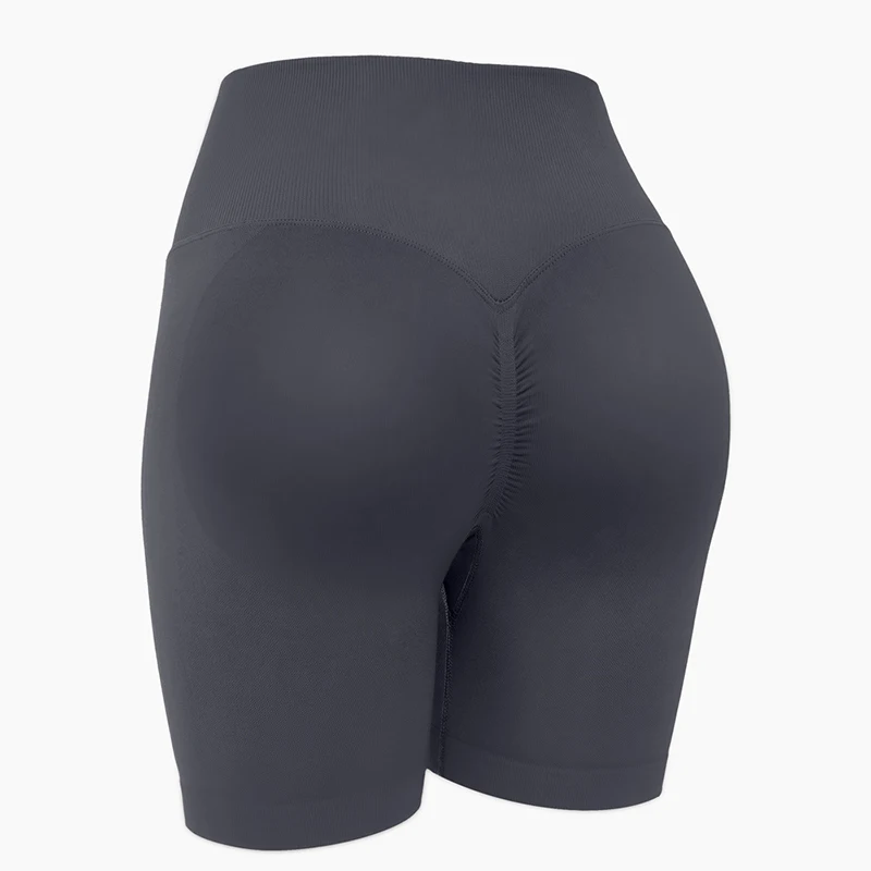 

Shorts Fit High Waist Yoga Sport Shorts Hip Push Up Women Plain Soft Nylon Fitness Running Shorts Tummy Control Workout Gym