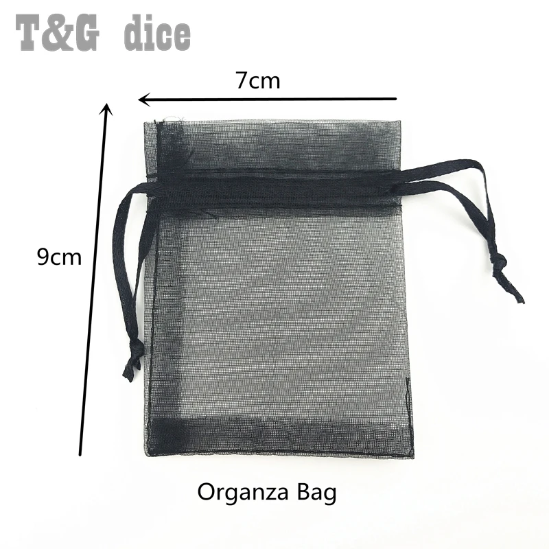 Withe с красными чернилами 7 шт./комплект многогранная сумка для костей разных