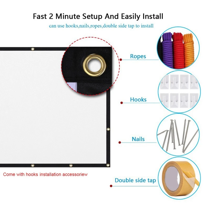 

Portable Sn White Sn Foldable Sn Washable Sn Suitable for All Projectors