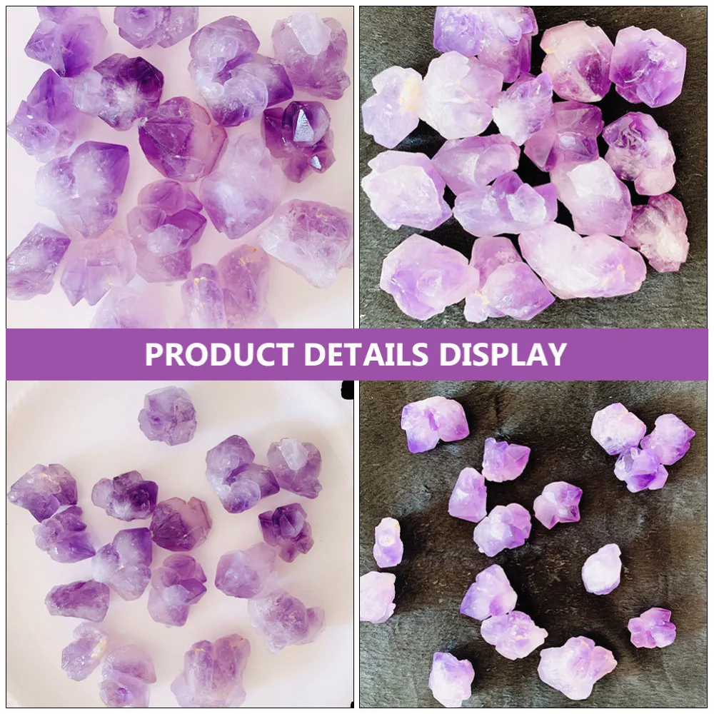 

100g Delicate Natural Ore Stones Natural Crystal Decoration Craft (Purple)