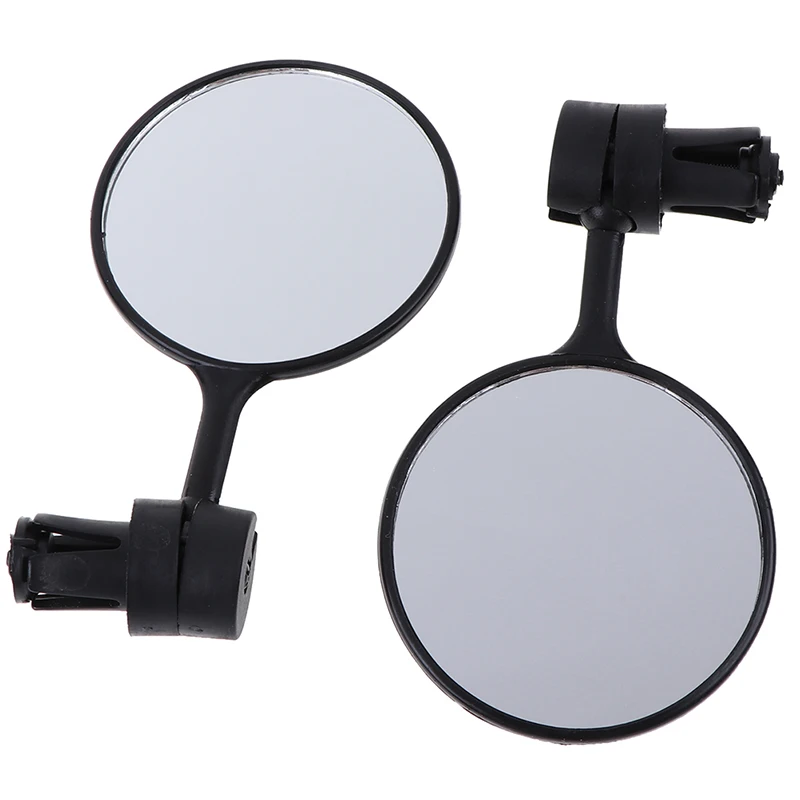 

2Pcs/lot Universal Rotate Cycling Bike Handlebar Rear View Glass Black Flexible Adjustable Safe Rearview Mirror Drop Shipping