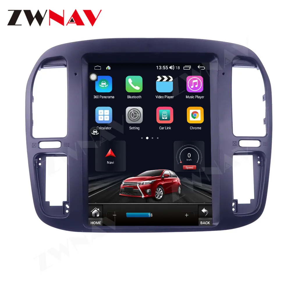 Android 11 для Toyota Land Cruiser LC100 1992-2002 LX470 2002-2007 вертикальный автомобильный радиоприемник